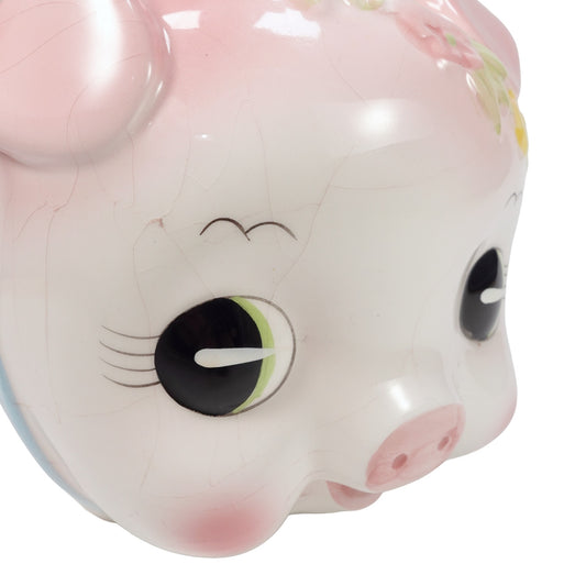 "ピンクのブタちゃん " Vintage PiggyBank_貯金箱 昭和レトロ