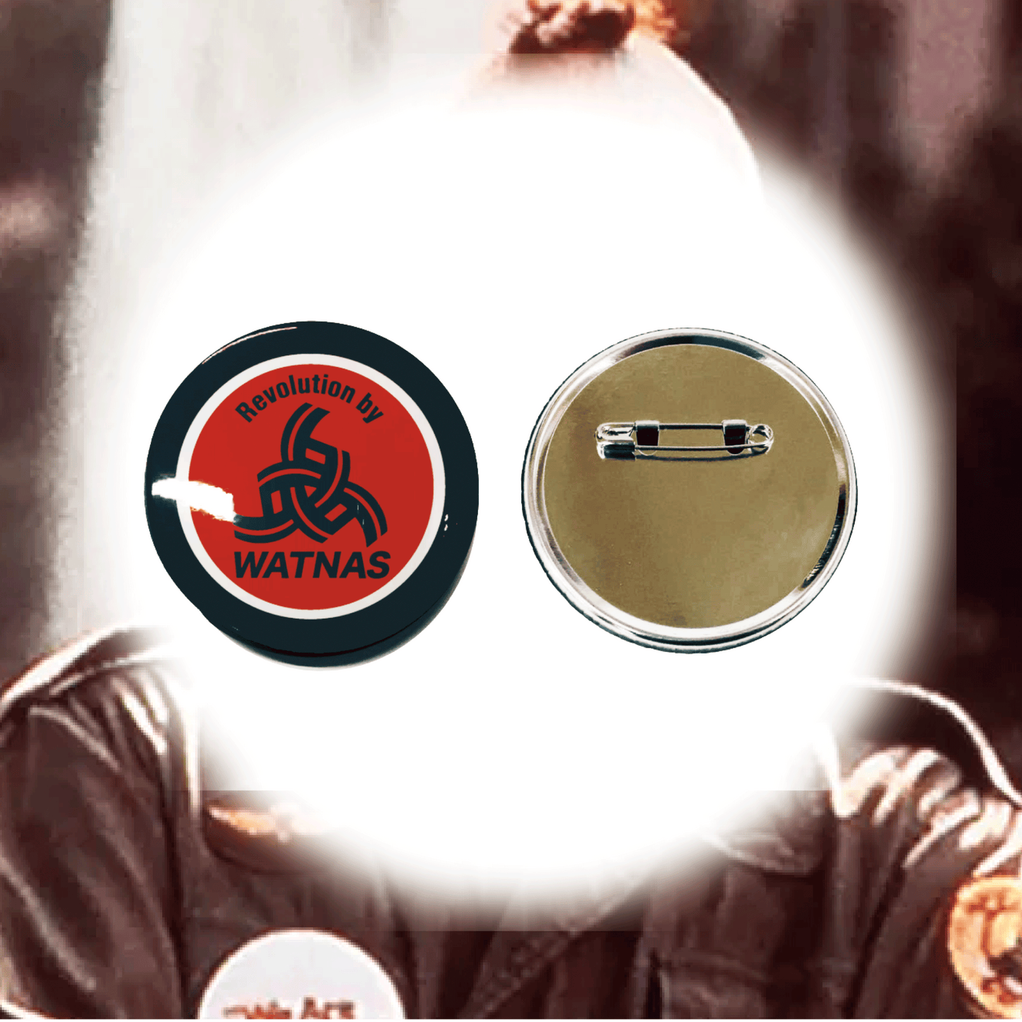 WATNAS "Revolution by WATNAS" Tin Badge_缶バッチ【予約】