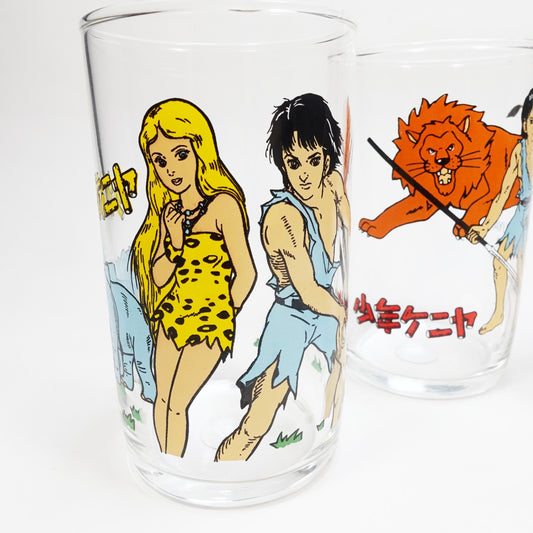 "少年ケニア " Vintage Glass_ガラスコップ 昭和レトロ 非売品