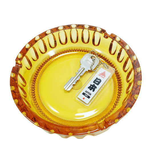 "Amber Glass" Vintage Tray_小皿.灰皿 昭和レトロ
