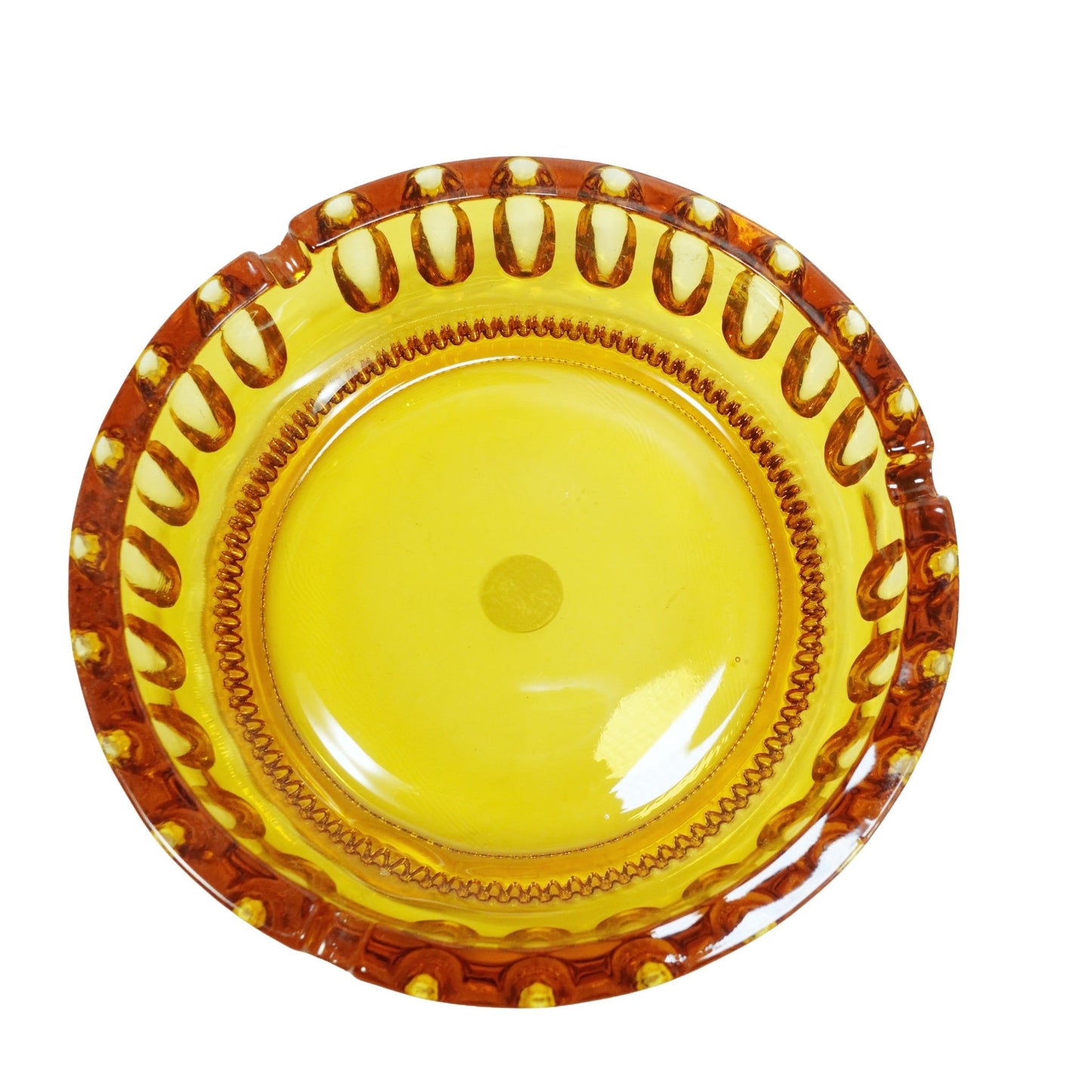 "Amber Glass" Vintage Tray_小皿.灰皿 昭和レトロ