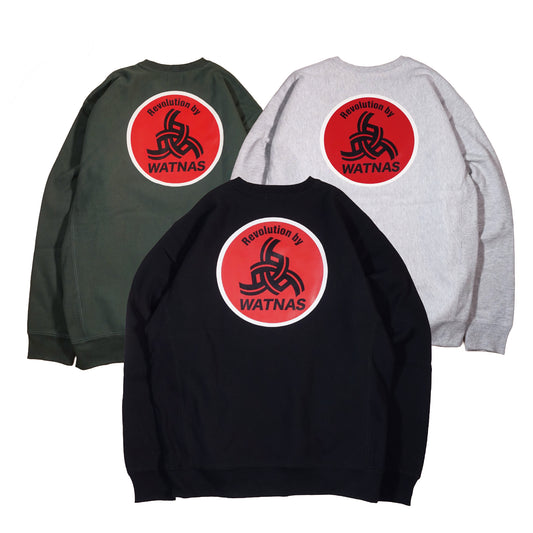 WATNAS "Revolution by WATNAS" Premium Heavy Weight Crew Sweat 〈3Colors〉限定カセットテープ付き【予約】