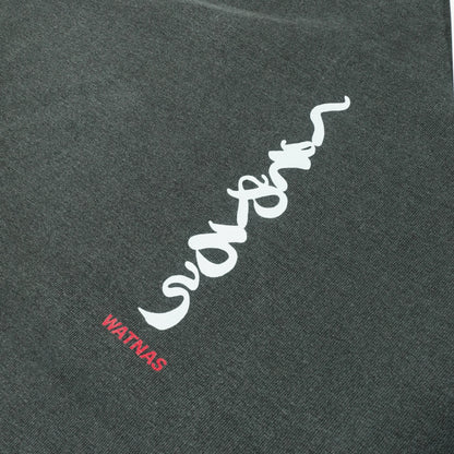 WATNAS "KUSOYARO_くそやろう" 7.5 oz Garment Dye Drop Shoulder T-Shirts