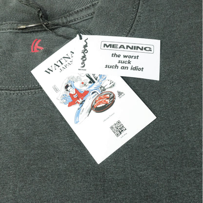 WATNAS "KUSOYARO_くそやろう" 7.5 oz Garment Dye Drop Shoulder T-Shirts