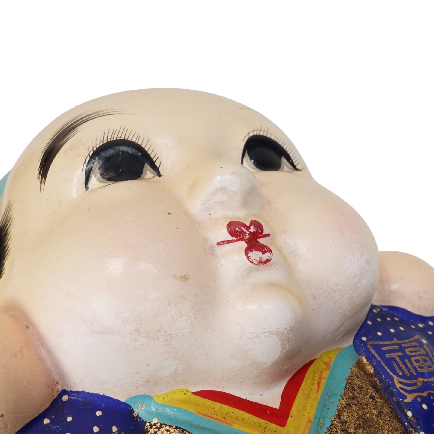 "福助 " Vintage PiggyBank_貯金箱　昭和レトロ むしろ江戸