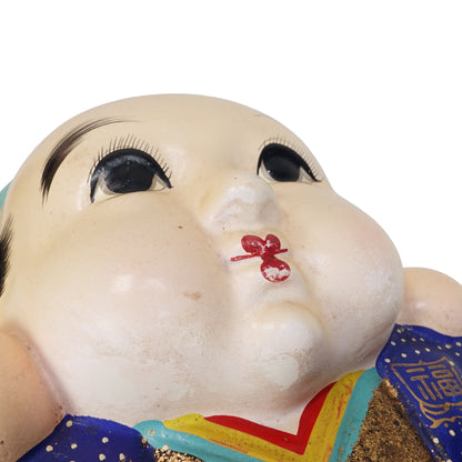 "福助 " Vintage PiggyBank_貯金箱　昭和レトロ むしろ江戸