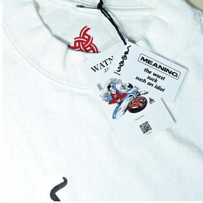 WATNAS "KUSOYARO_くそやろう" 7.5 oz Garment Dye Drop Shoulder T-Shirts