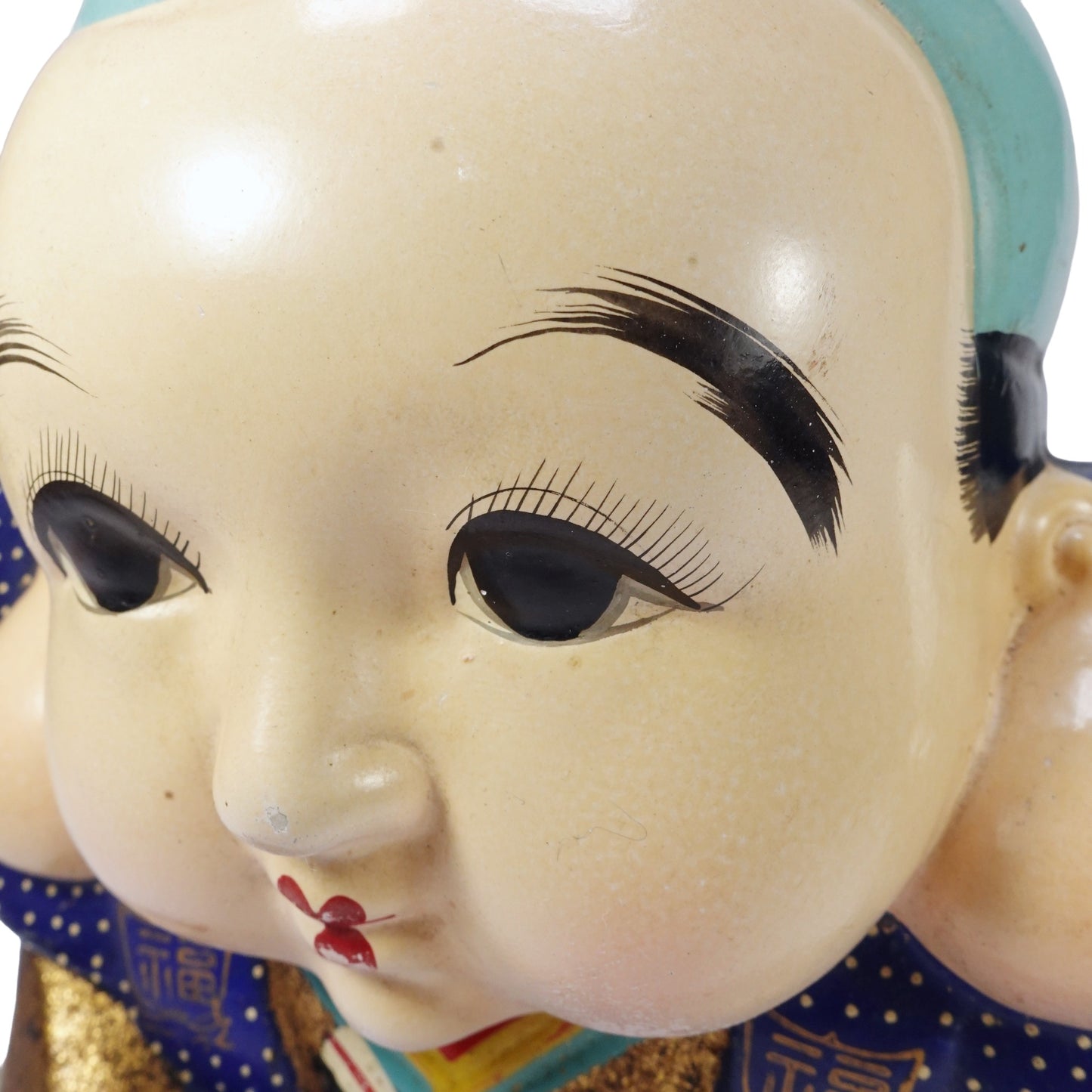 "福助 " Vintage PiggyBank_貯金箱　昭和レトロ むしろ江戸