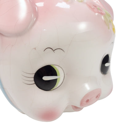 "ピンクのブタちゃん " Vintage PiggyBank_貯金箱　昭和レトロ