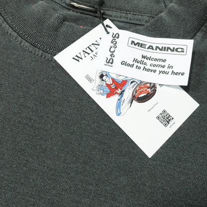 WATNAS "IRASSHAI_いらっしゃい" 7.5 oz Garment Dye Drop Shoulder T-Shirts