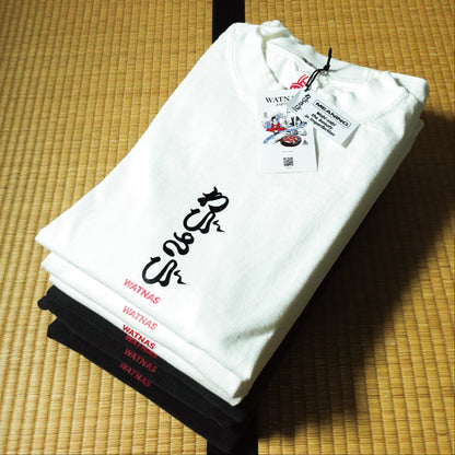 WATNAS "WABI-SABI_わびさび" 7.5 oz Garment Dye Drop Shoulder T-Shirts