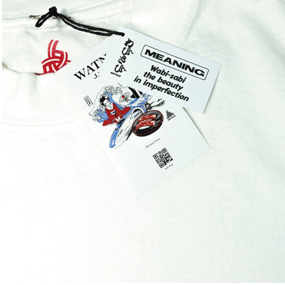 WATNAS "WABI-SABI_わびさび" 7.5 oz Garment Dye Drop Shoulder T-Shirts