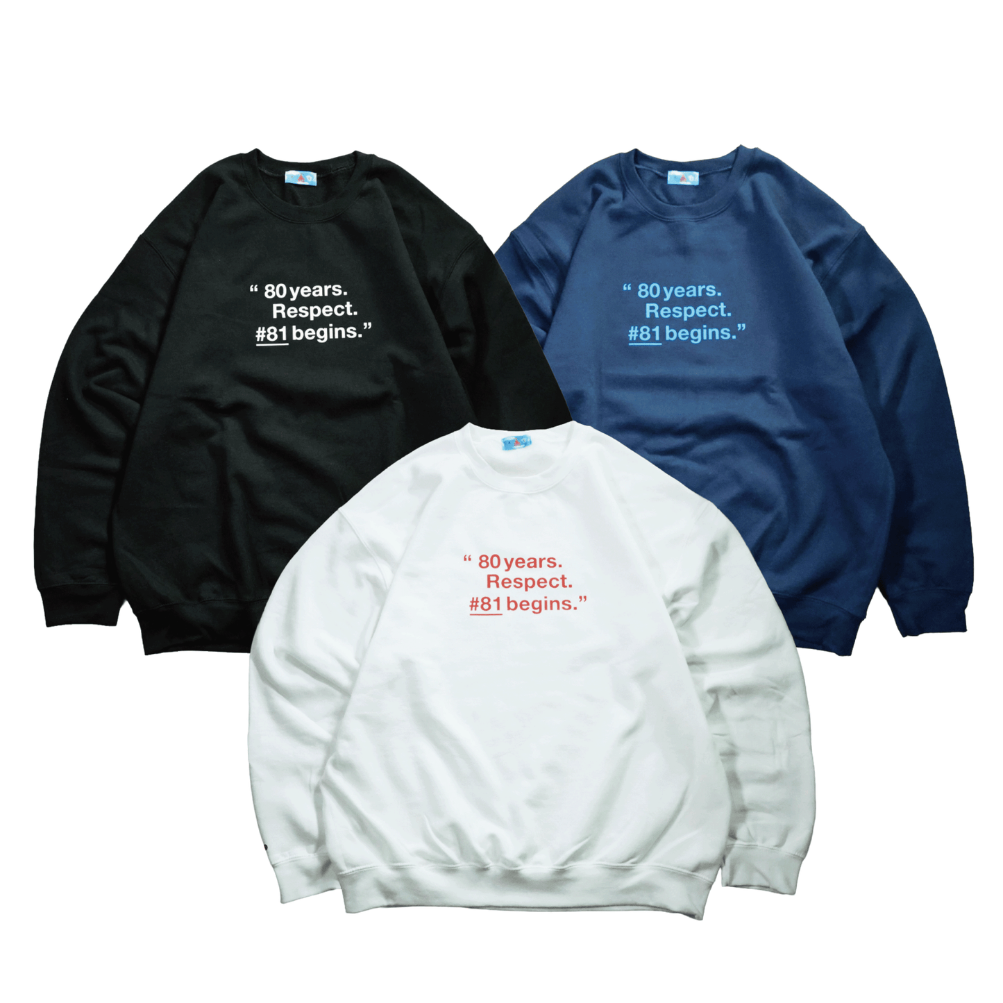 WATNAS "#81 begins"Crew Sweat〈3Colors〉選べる6種類オマケ付き【予約】