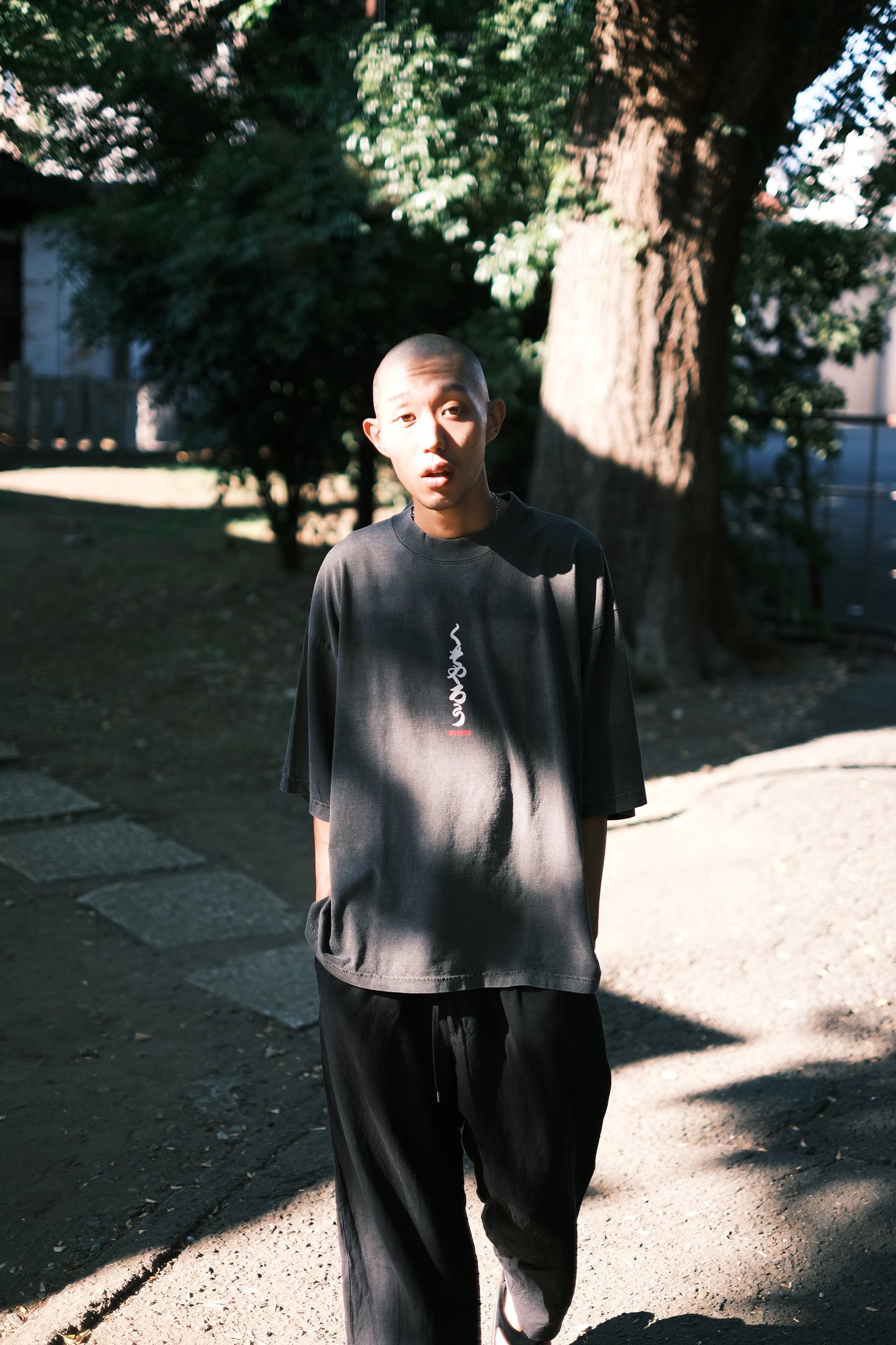 WATNAS "KUSOYARO_くそやろう" 7.5 oz Garment Dye Drop Shoulder T-Shirts