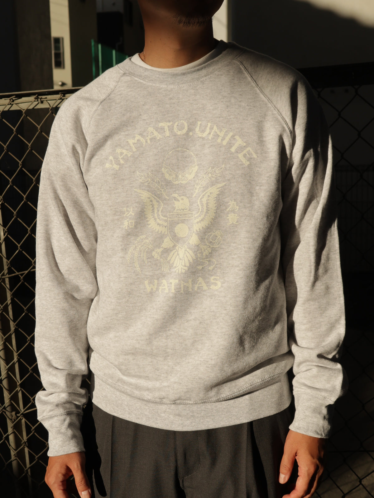 WATNAS "IRASSHAI_いらっしゃい" 7.5 oz Garment Dye Drop Shoulder T-Shirts