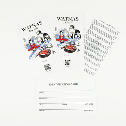WATNAS "Japan prosperity 日本繁栄 " Original Luggage Tag & 3Cards