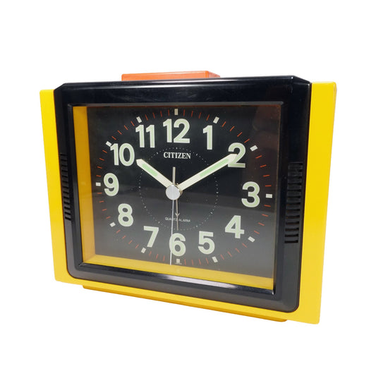 "CITIZEN POP YELLOW" Vintage Clock   昭和レトロ