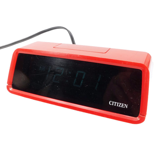 "CITIZEN RED" Vintage Decital Clock レトロ