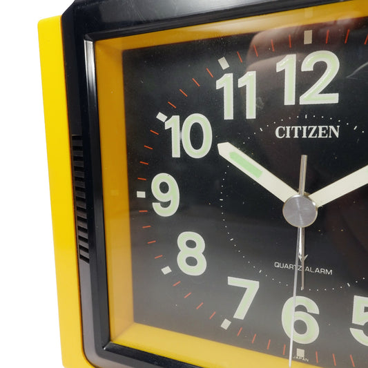 "CITIZEN POP YELLOW" Vintage Clock   昭和レトロ