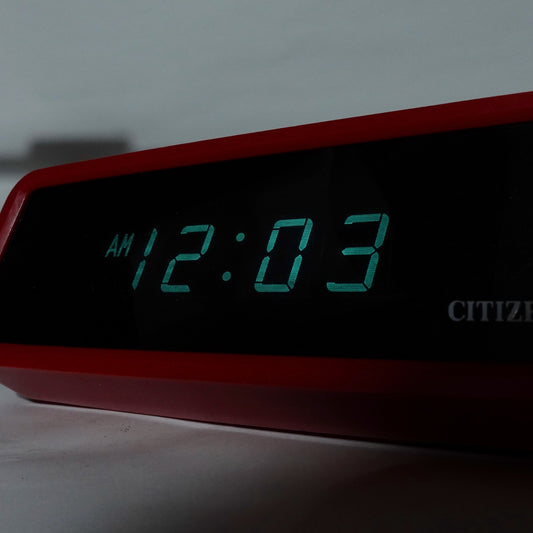 "CITIZEN RED" Vintage Decital Clock レトロ