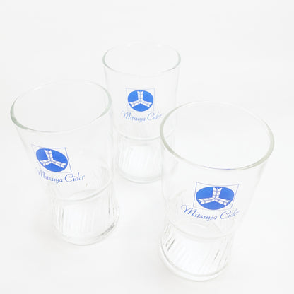 "Mitsuya Cider " Vintage Glass_ガラスコップ　昭和レトロ 非売品