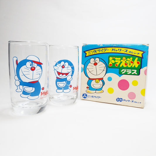 "ドラえもん " Vintage Glass_ガラスコップ　昭和レトロ 非売品