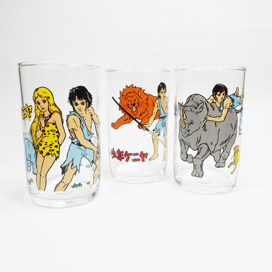 "少年ケニア " Vintage Glass_ガラスコップ　昭和レトロ 非売品