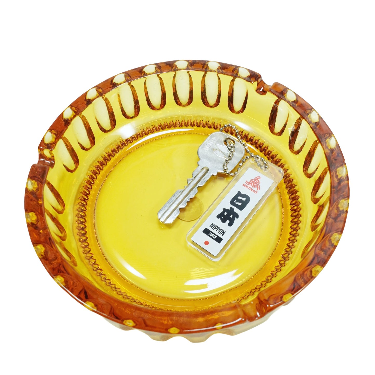 "Amber Glass" Vintage Tray_小皿.灰皿　昭和レトロ