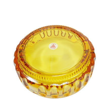 "Amber Glass" Vintage Tray_小皿.灰皿　昭和レトロ