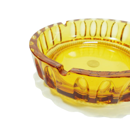 "Amber Glass" Vintage Tray_小皿.灰皿　昭和レトロ