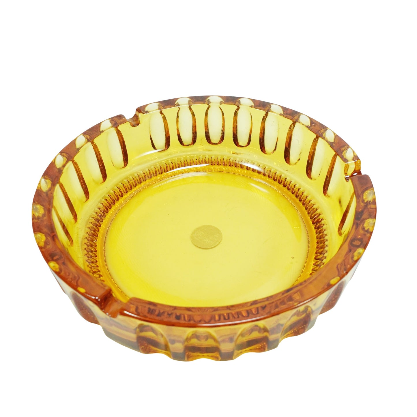 "Amber Glass" Vintage Tray_小皿.灰皿　昭和レトロ