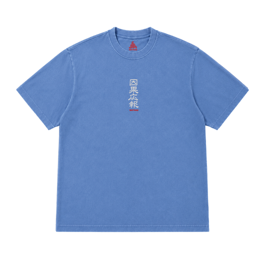 "因果応報_Karma" T-Shirts〈SHADOW/DENIM〉
