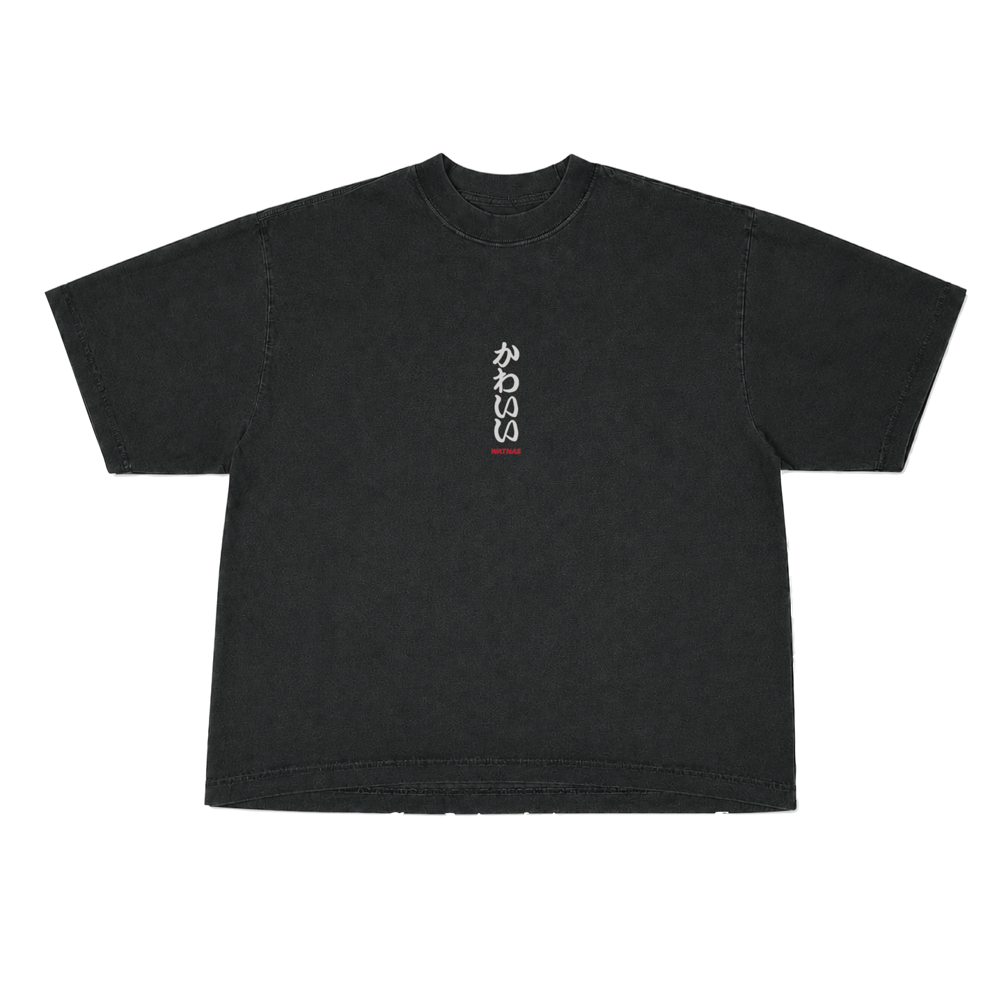 WATNAS "IRASSHAI_いらっしゃい" 7.5 oz Garment Dye Drop Shoulder T-Shirts